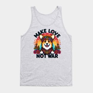 Hippie Corgi Tank Top